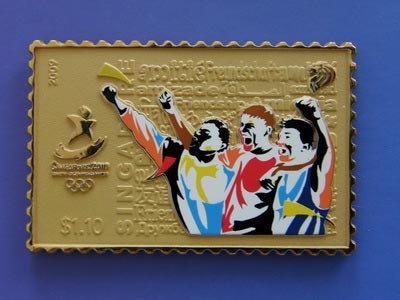 2010新加坡青奥会纪念邮票徽章